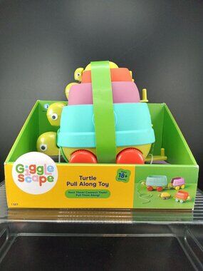 Gigglescape Turtle Pull Along Toy Fun Nesting & Movement Play Ages 18+